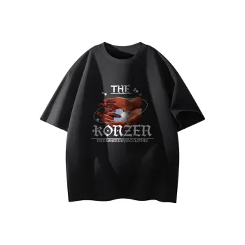 Caramella Drop Shoulder Sleeve T Shirt Unisex Black