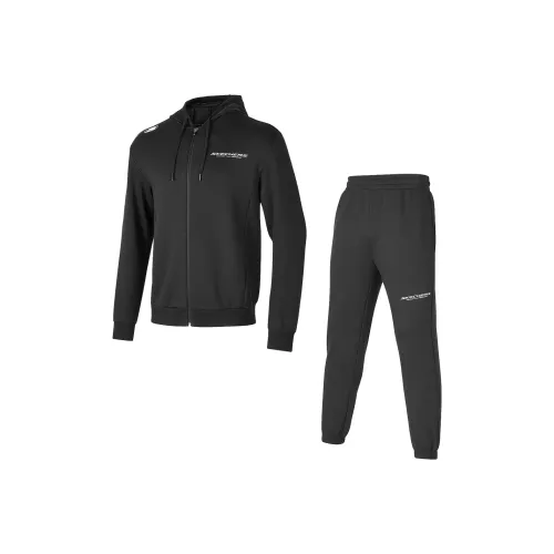 Skechers Basic Sports Series Sweatshirt Set Men Carbon Black
