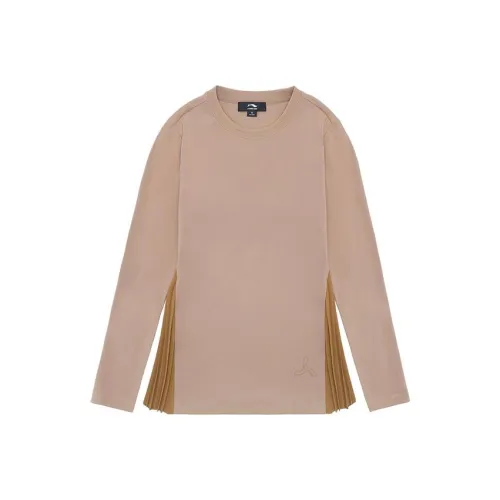 LI NING 1990 Commuter Series T Shirts Women's Camel Khaki