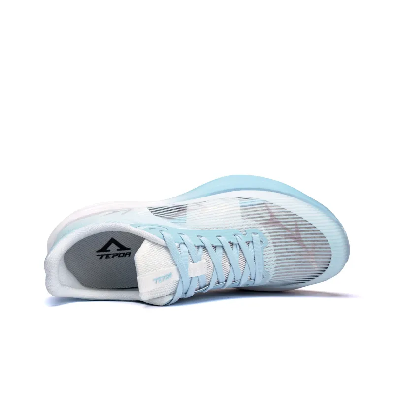 TEPOR Running Shoes Unisex Low Top Misty Blue/Dusk Cloud White/Gradient Black/Ice Blue Pink/Starburst Orange/Duorolan-5