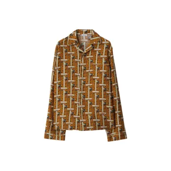 Burberry Graphic Printed Buttoned Pajama Shirt