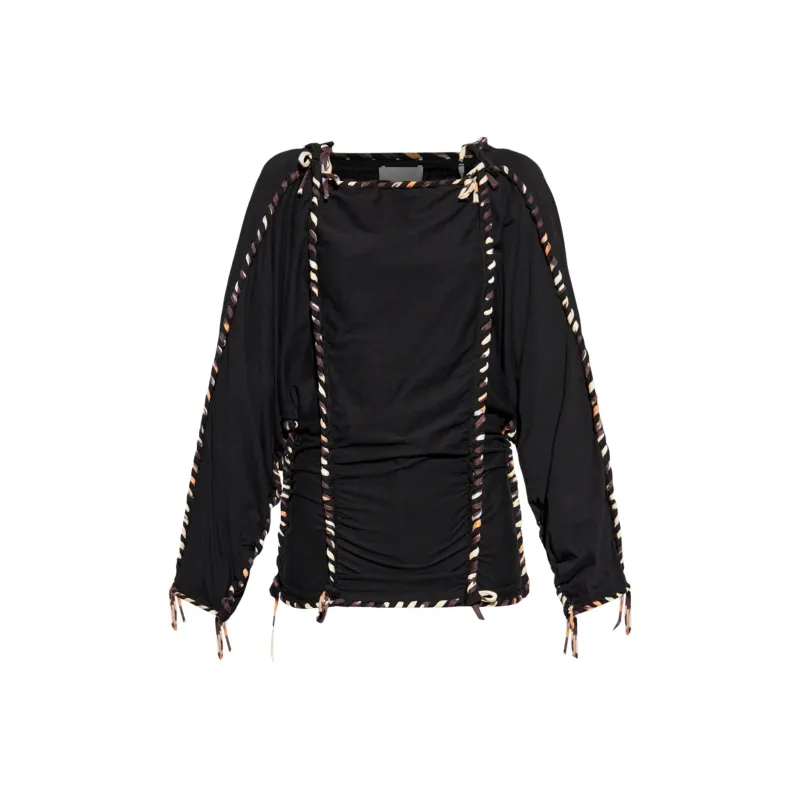 ISABEL MARANT ETOILE Ruched Braid Detailed Top-0