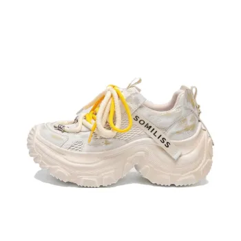 WOOS BOBO Breathable Lightweight Height Increasing Low Top Chunky Sneakers Women's