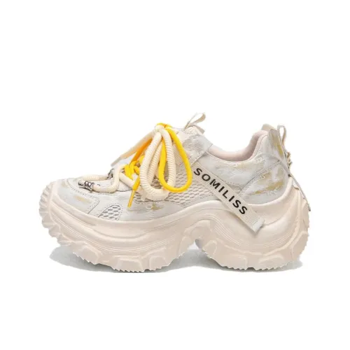WOOS BOBO Breathable Lightweight Height Increasing Low Top Chunky Sneakers Women's