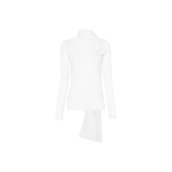 TOTEME Scarf Detailed Long Sleeve Sweater