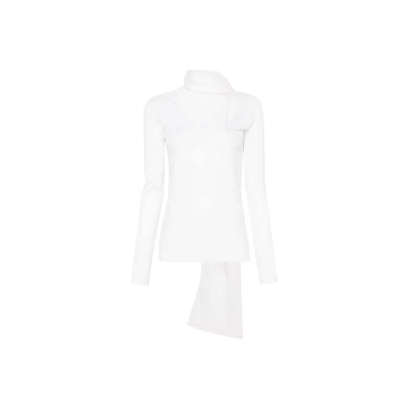 TOTEME Scarf Detailed Long Sleeve Sweater-0