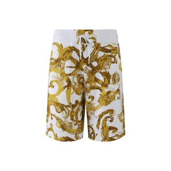 VERSACE JEANS COUTURE Casual Shorts Men's White Multicolor