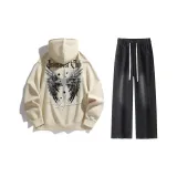 Apricot Sweatshirt+Black Jeans