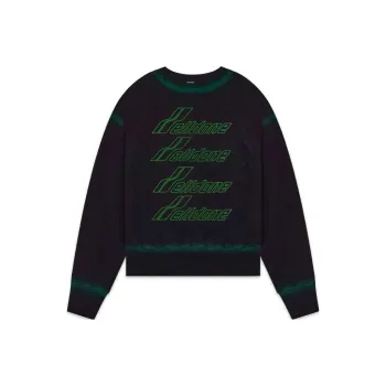 WE11DONE Washed Artwork Sweatshirt 'Black'