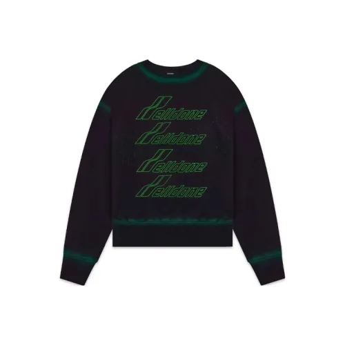 WE11DONE Washed Artwork Sweatshirt 'Black'