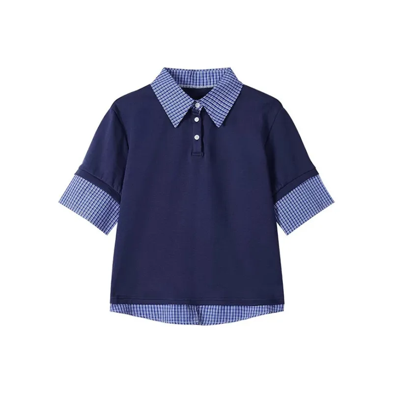 DOKZB T Shirt Women's Navy Blue-0
