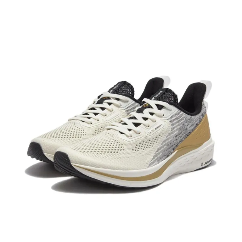 361° FlyFish Slip Resistant And Breathable Coverage Low Top Casual Running Shoes Men's White Gray Gold-2