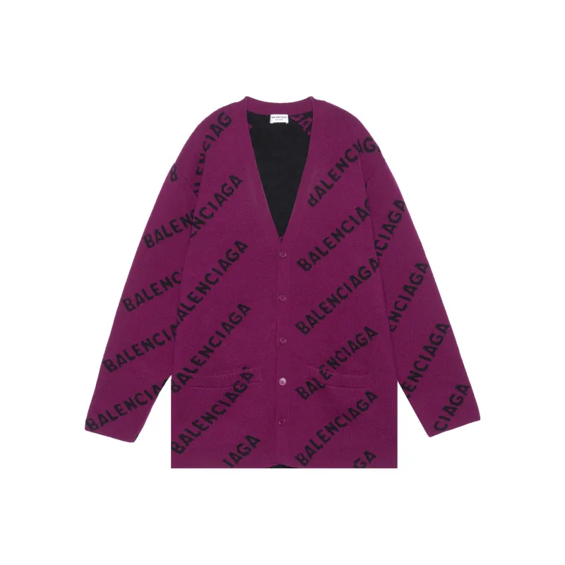Balenciaga Cardigan 'Purple/Black'-0
