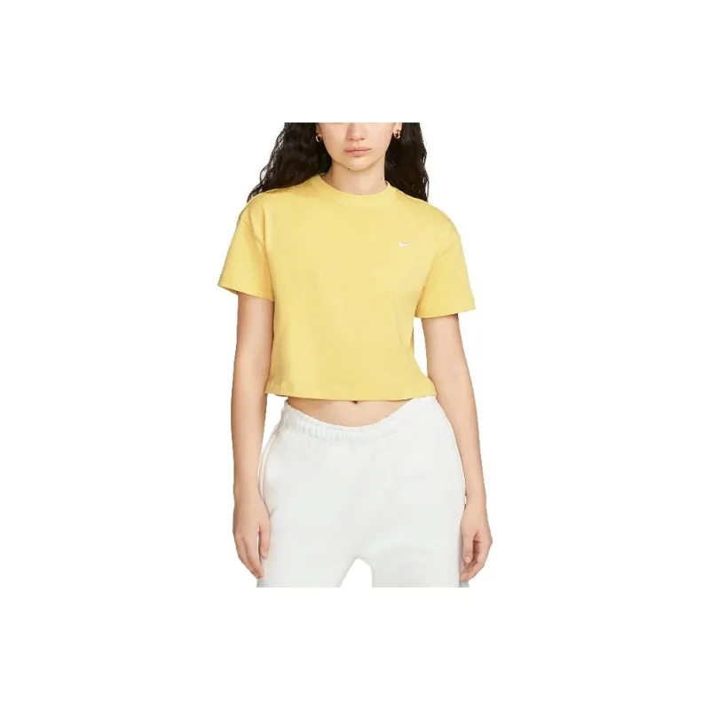 Nike Women's W Nrg Solo Swoosh Ss Tee Yellow-0