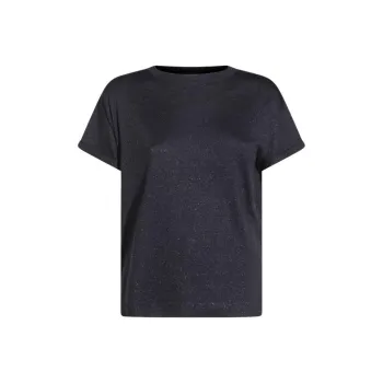 Brunello Cucinelli Short Sleeved Crewneck Knitted T Shirt