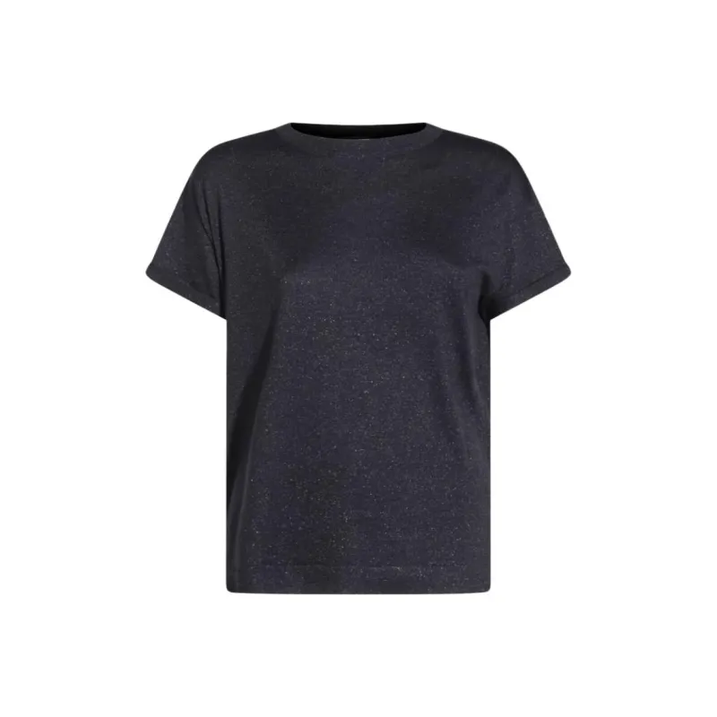 Brunello Cucinelli Short Sleeved Crewneck Knitted T Shirt-0