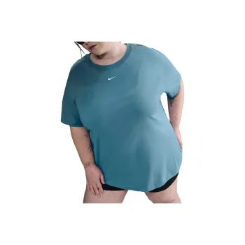 Nike Sportswear Essentials Collection Swoosh Drop Shoulder Sleeve T Shirt Women's Blue