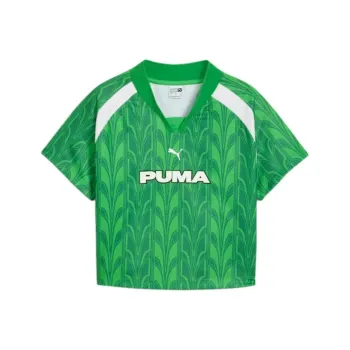 PUMA Playera De Fútbol Estilo Baby Tee Para Mujer