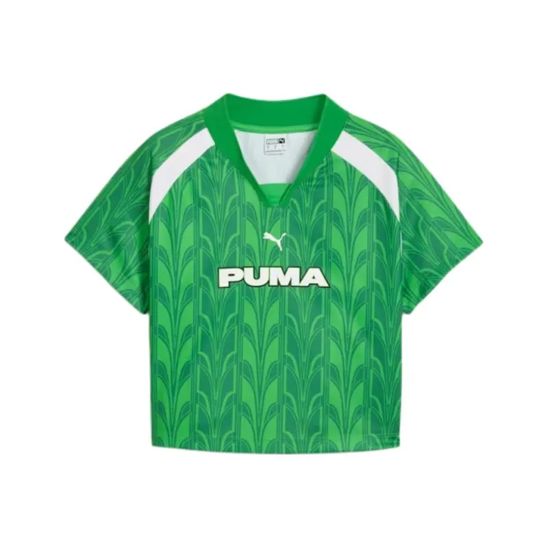 PUMA Playera De Fútbol Estilo Baby Tee Para Mujer-0