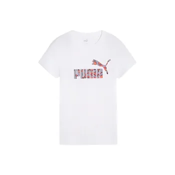 PUMA ESS+ T Shirt Women's White
