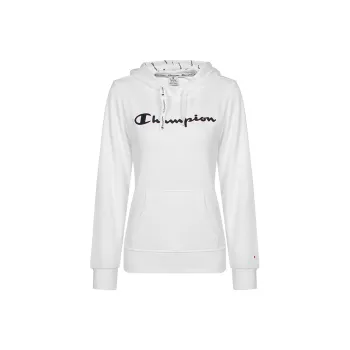 Champion Moderate Hooded Loose Fit Regular Sweatshirt US Version Women's White