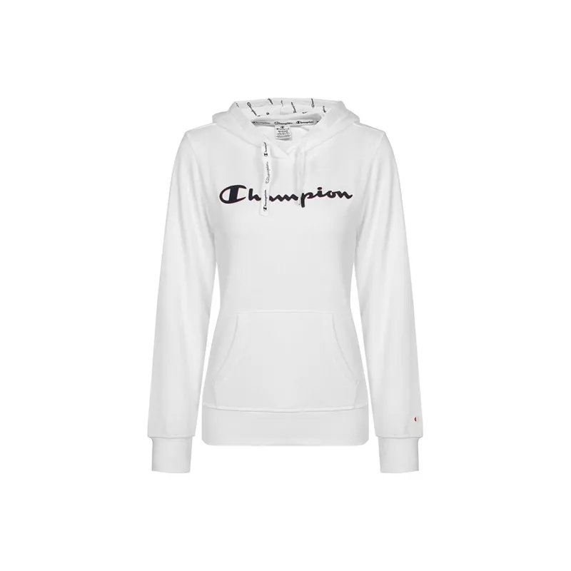 Champion Moderate Hooded Loose Fit Regular Sweatshirt US Version Women's White-0