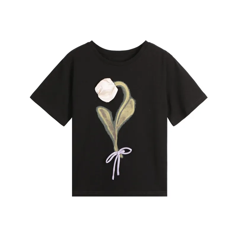 Migu T Shirts Women's Black-0