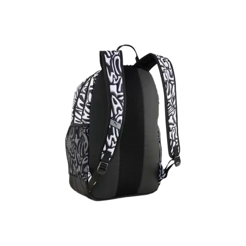 PUMA AOP Polyester Backpack Unisex Black & White-1