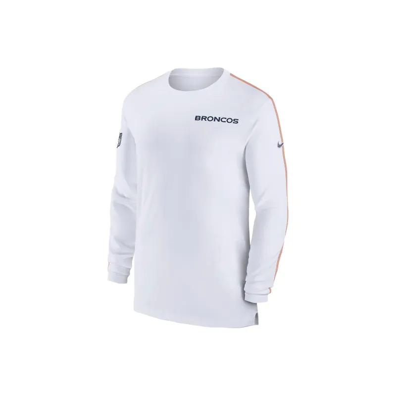 Nike Denver Broncos Sideline Coach Men's Nike Dri FIT Nfl Long Sleeve Top-0