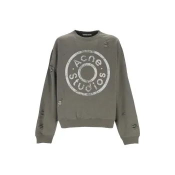 Acne Studios Distressed Logo Printed Sweatshirt