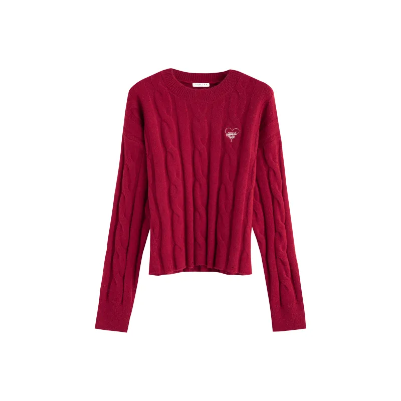Tonlion Sweater Women's Dark Red-0