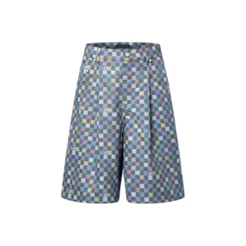 LOUIS VUITTON Damier Wide Chambray Shorts