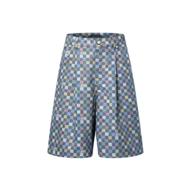 LOUIS VUITTON Damier Wide Chambray Shorts-0