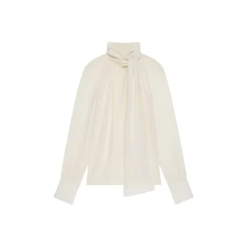 Givenchy 4G Motif Tie Neck Blouse