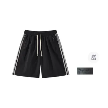 BRUMAIRE Shorts Unisex Black Comes With Brooch