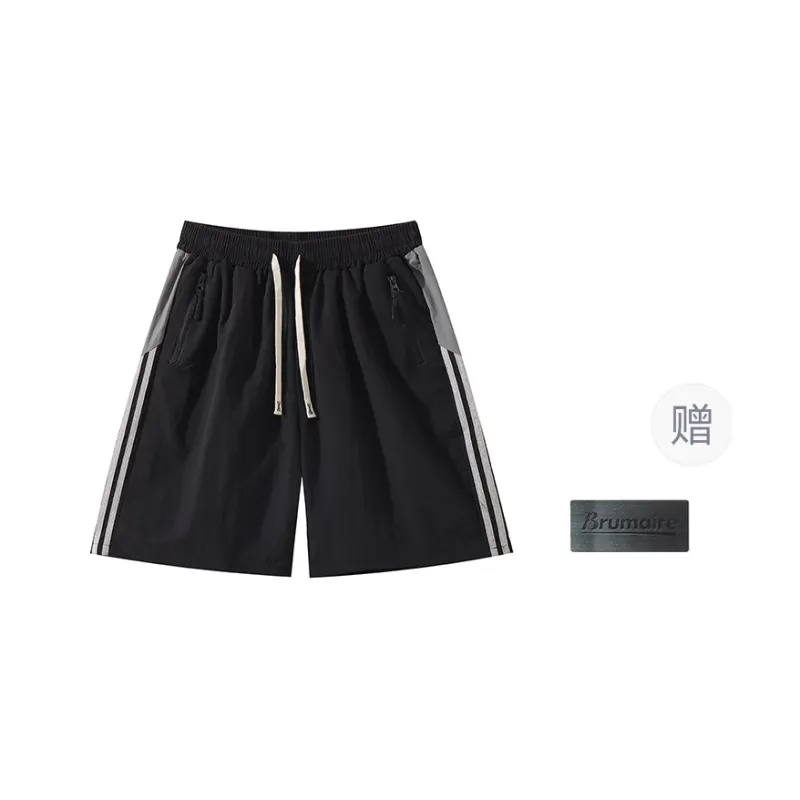 BRUMAIRE Shorts Unisex Black Comes With Brooch-0