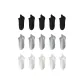 5 Black, 5 Light Gray, 5 White