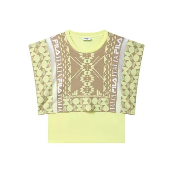 FILA T Shirts Women's Turquoise Yellow