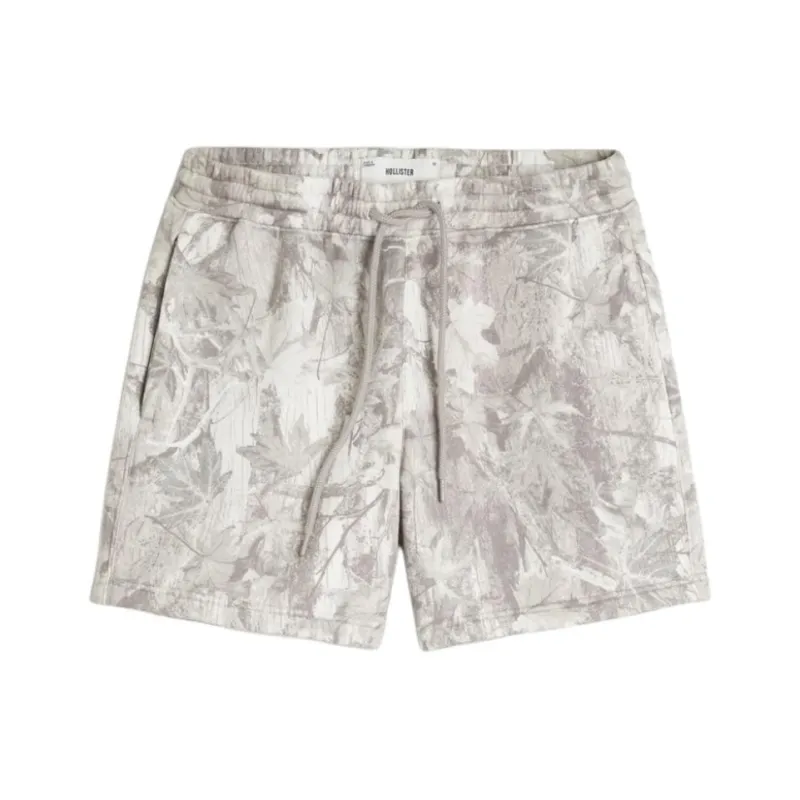 Hollister Casual Shorts Men's Cream Camouflage-0