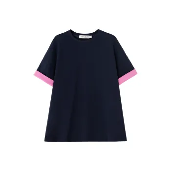 SOON FLOWER T Shirt Women's Navy Blue