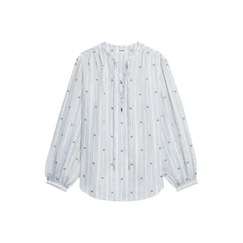 CELINE Romy Blouse In Striped Silk