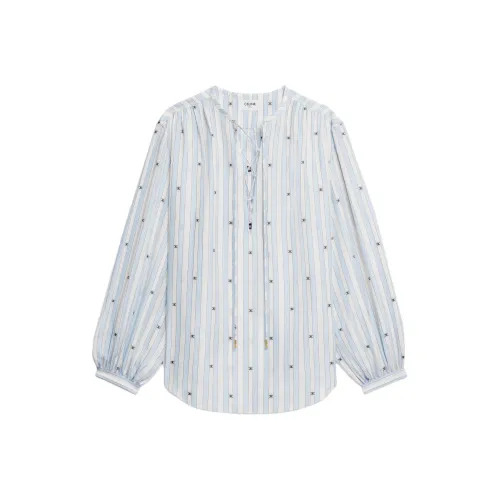 CELINE Romy Blouse In Striped Silk