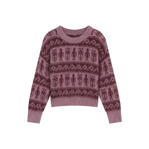 ELF SACK Sweater Women's Hu Tao Clip Berry Pink