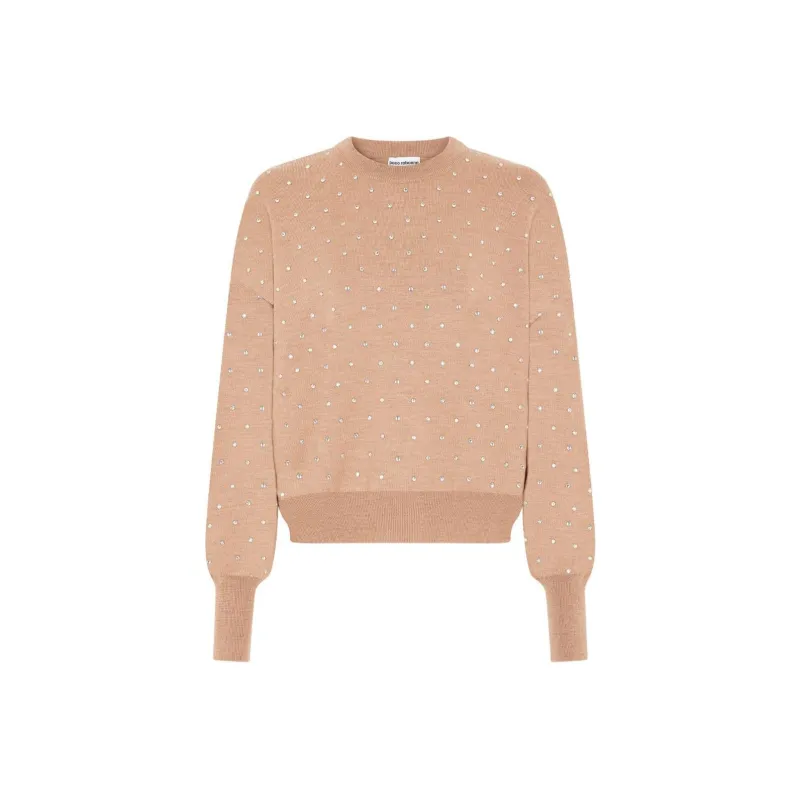 Paco Rabanne Crystal embellished Wool Jumper-0