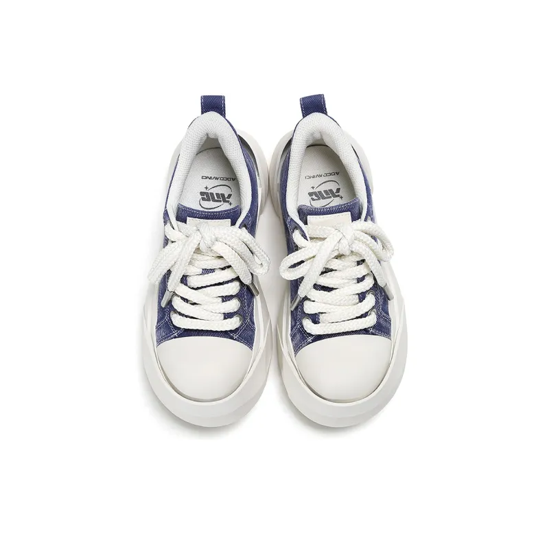 ADCDAVINCI Height Increasing, Slip Resistant, Abrasion Resistant Low Top Canvas Shoes Unisex Blue-2
