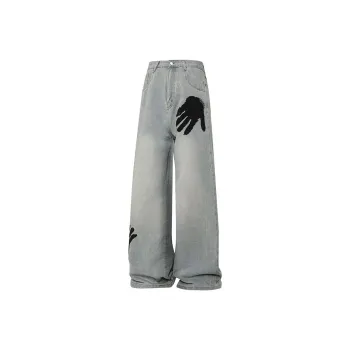 ZMHT Jeans Unisex Light Blue