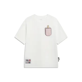 LiNing Disney Drop Shoulder Sleeve T Shirt Women's Ivory
