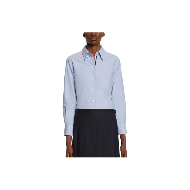 THOM BROWNE Logo Patch Tailored Shirt-0
