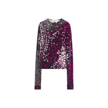 Lanvin Semi Sheer Crewneck Top