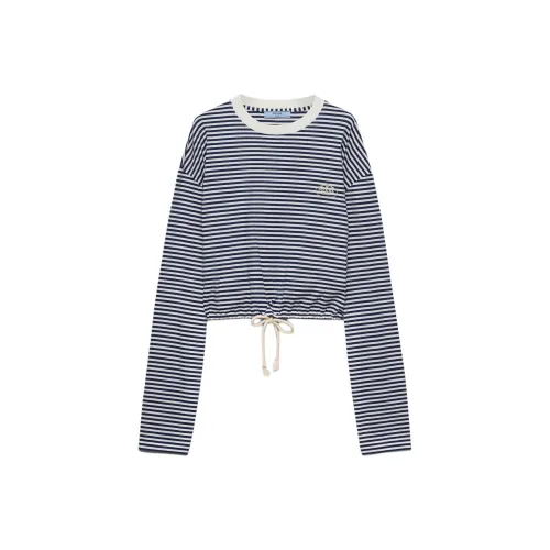 PRADA Drop Shoulder Sleeve T Shirt Women's Marine Blue